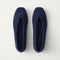 PDP |The Max Square Ballerina in ReVelvet Navy shown from the top.