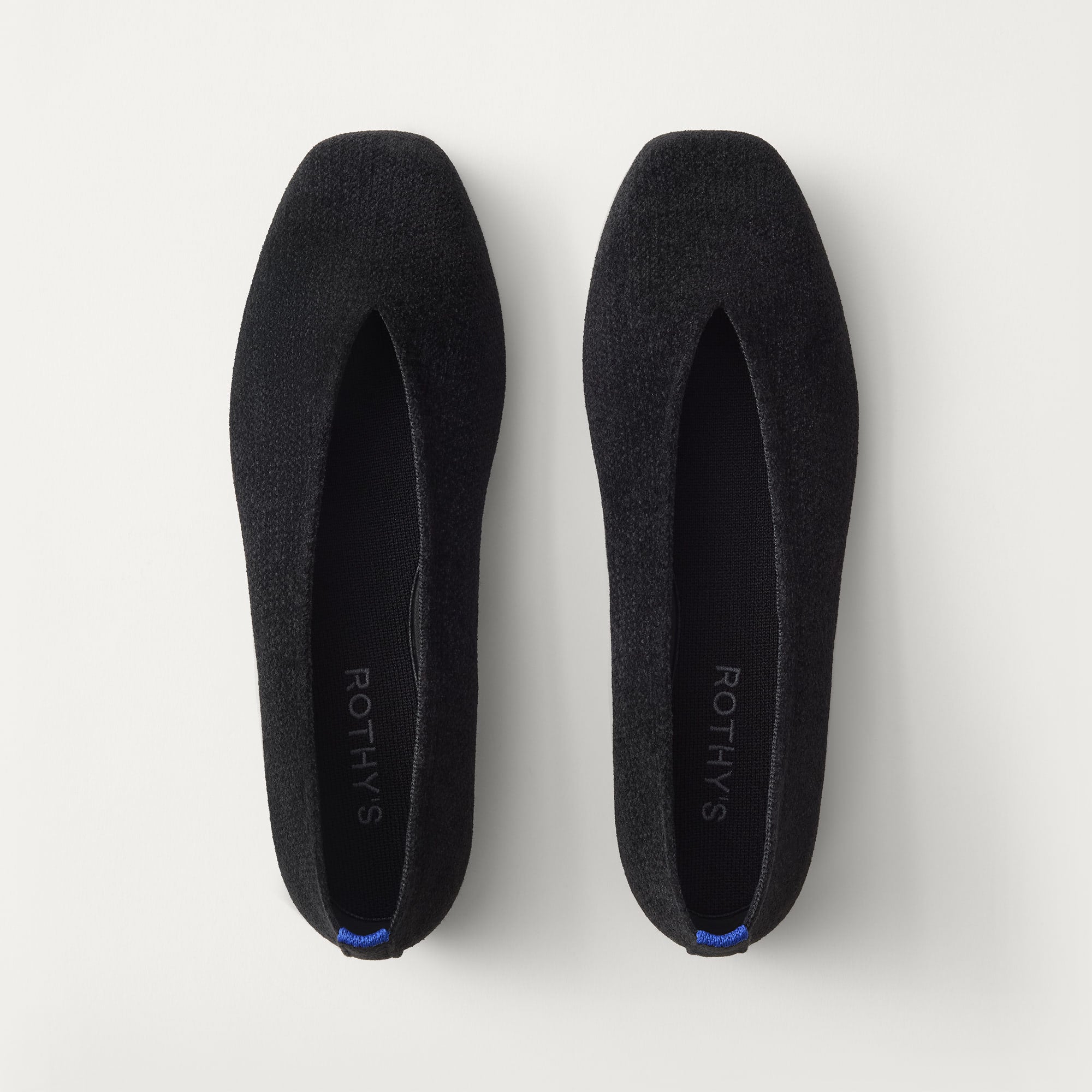 PDP |The Max Square Ballerina in ReVelvet Black shown from the top.
