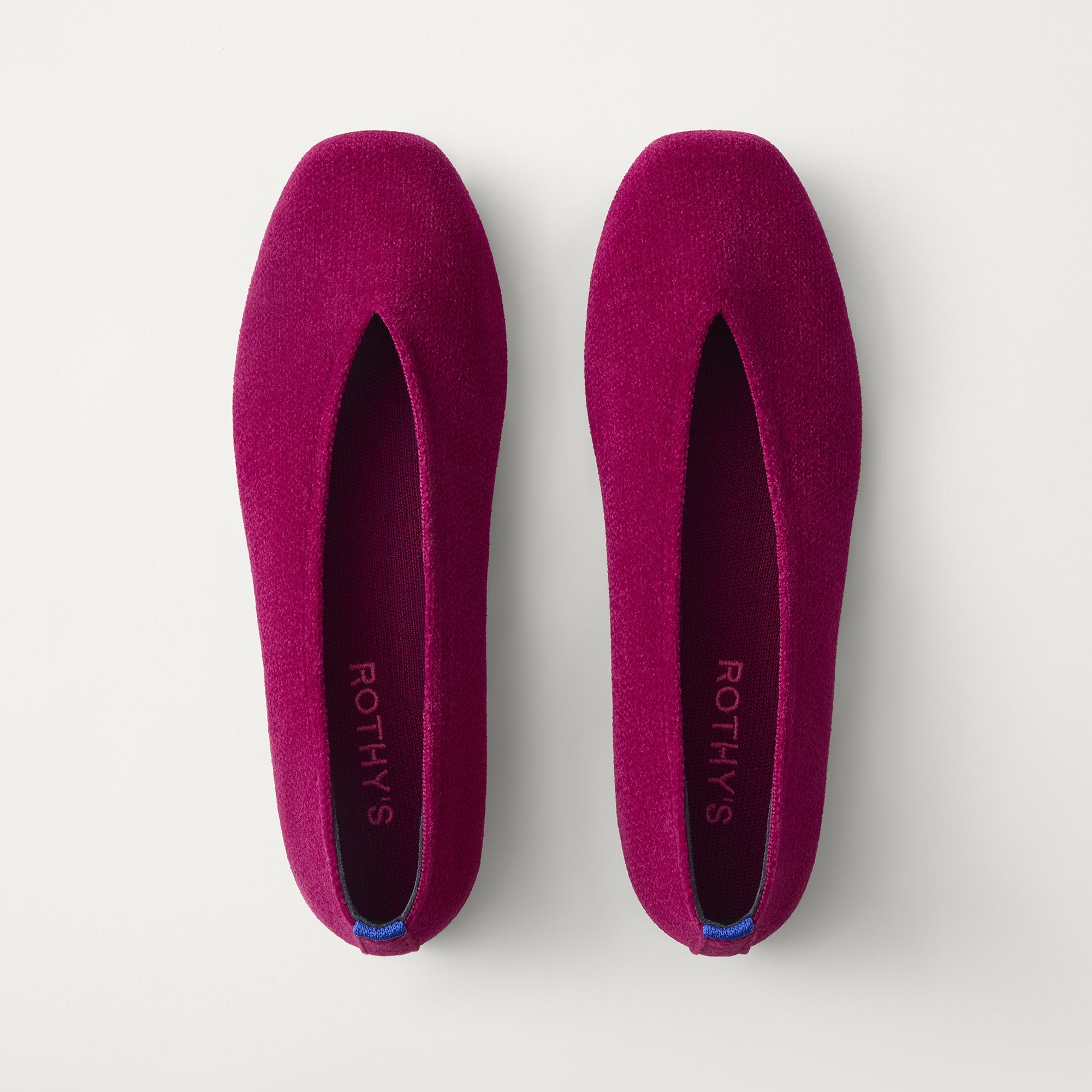 PDP |The Max Square Ballerina in ReVelvet Mulberry shown from the top.