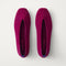 PDP |The Max Square Ballerina in ReVelvet Mulberry shown from the top.