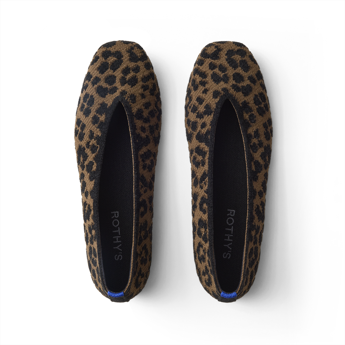The Max Square Ballerina in ReVelvet Spotted Cat shown from the top.
