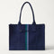 PDP | The Classic Tote in ReVelvet Peacock, shown from the front. 