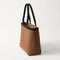 The Lightweight Zip Tote in ReVelvet Cinnamon shown from the side.