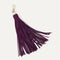 PDP |The Tassel Clip in Plum shown from the front. 
