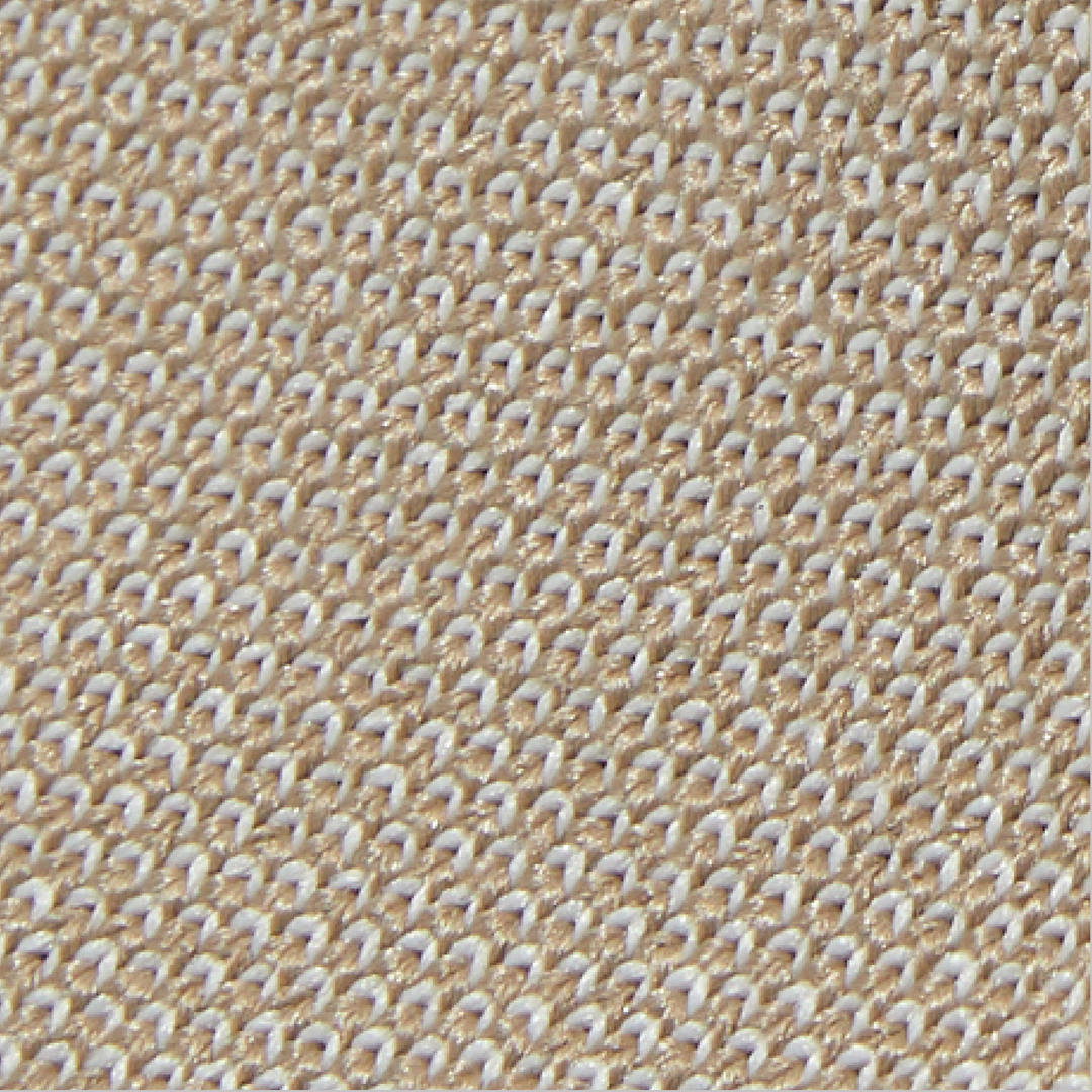 A swatch of cool brown rPET knit.