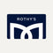 An image of a virtual gift card with a indigo paper cardboard background behind a white signet and a Rothy's logo.