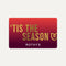 Rothys gift card with 'Tis the Season text on a red and purple gradient background