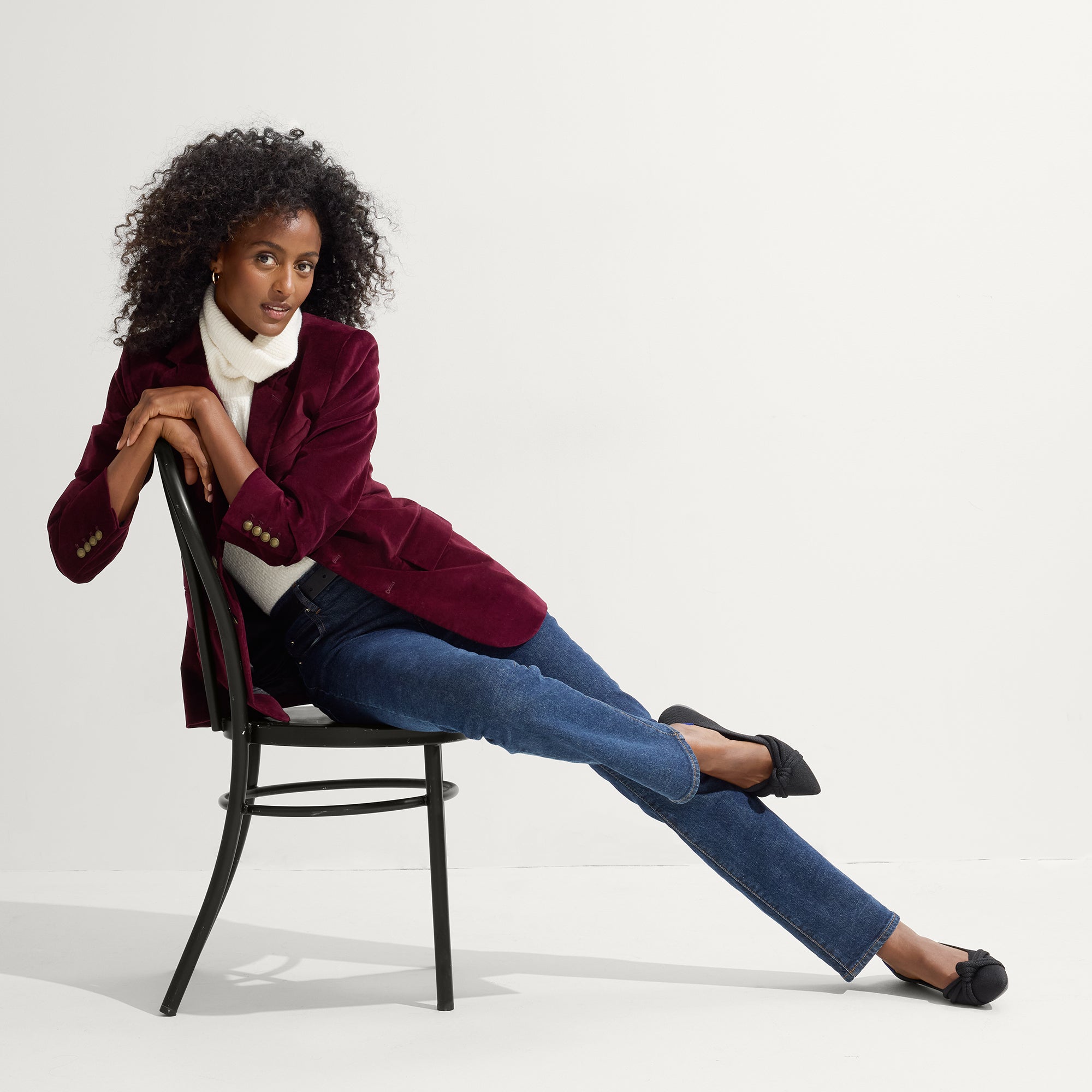 The Knot Point II in Black | Women's Flats | Rothy's