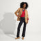 Alternate view of a model wearing The Max Buckle Mary Jane in Java Chip.