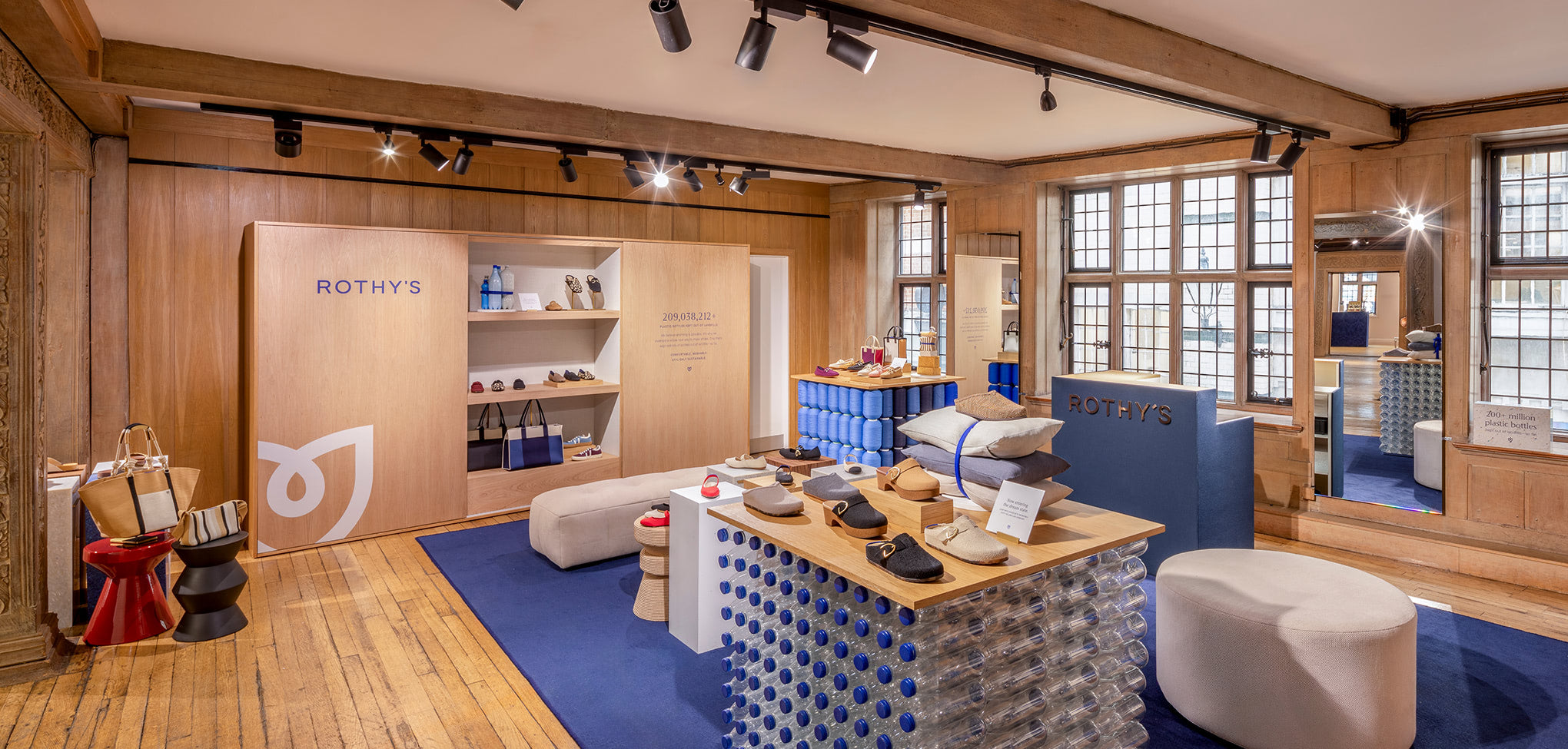 Rothy's interior store with furniture and decor elements.