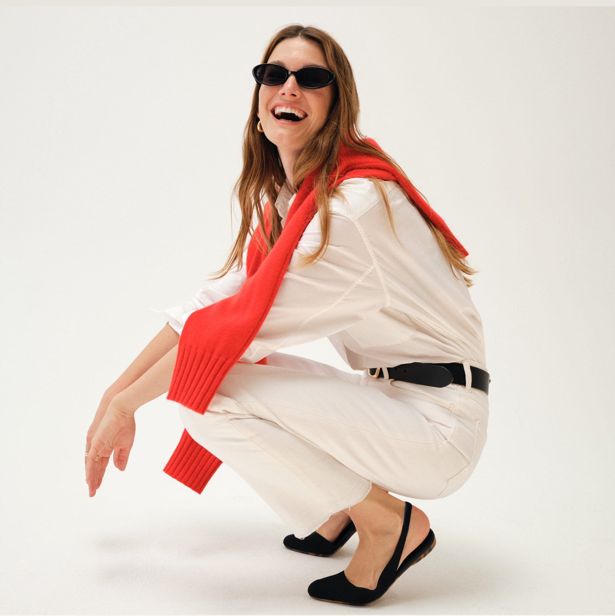 The Almond Slingback in Tawny Captoe | Women's Flats | Rothy's