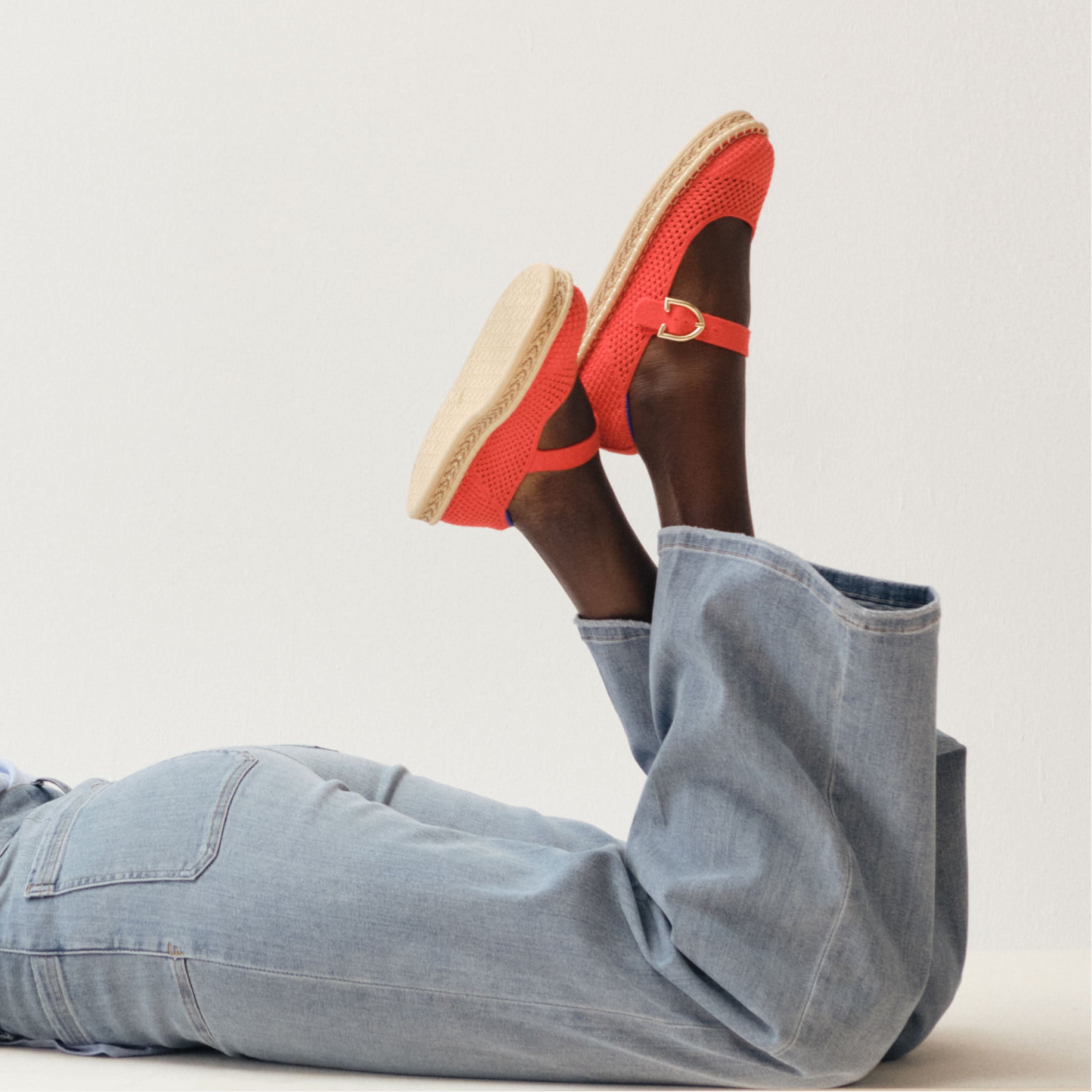 The Espadrille Mary Jane in Metallic Golden Sun Rothy's