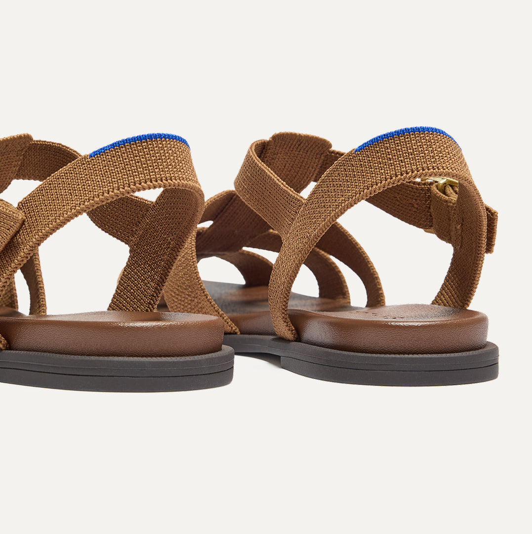 Close up of the back heel strap of The Fisherman Sandal.