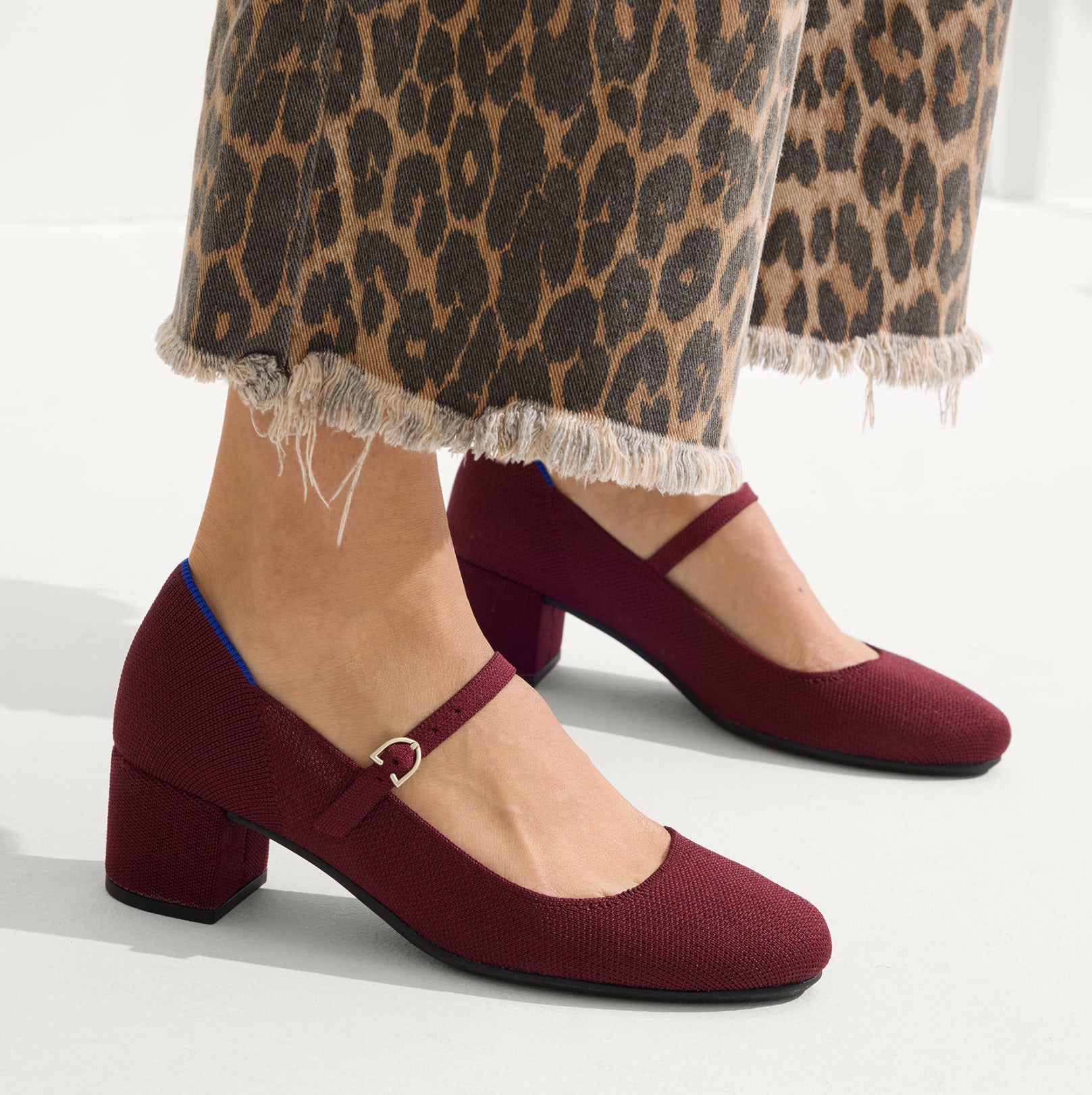 The Mary Jane Heel in Wine Red | Rothy's