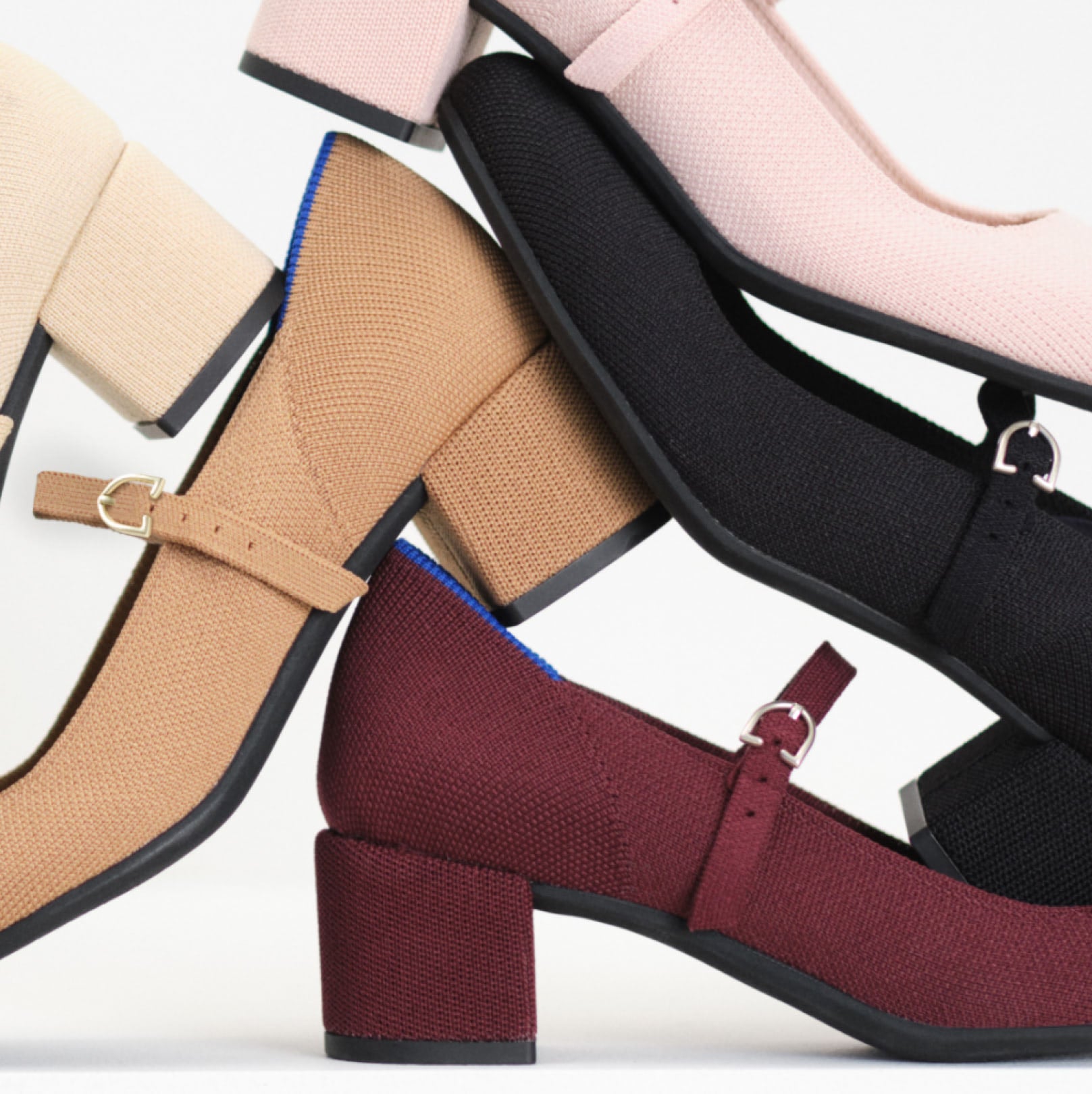 The Mary Jane Heel in Wine Red | Rothy's