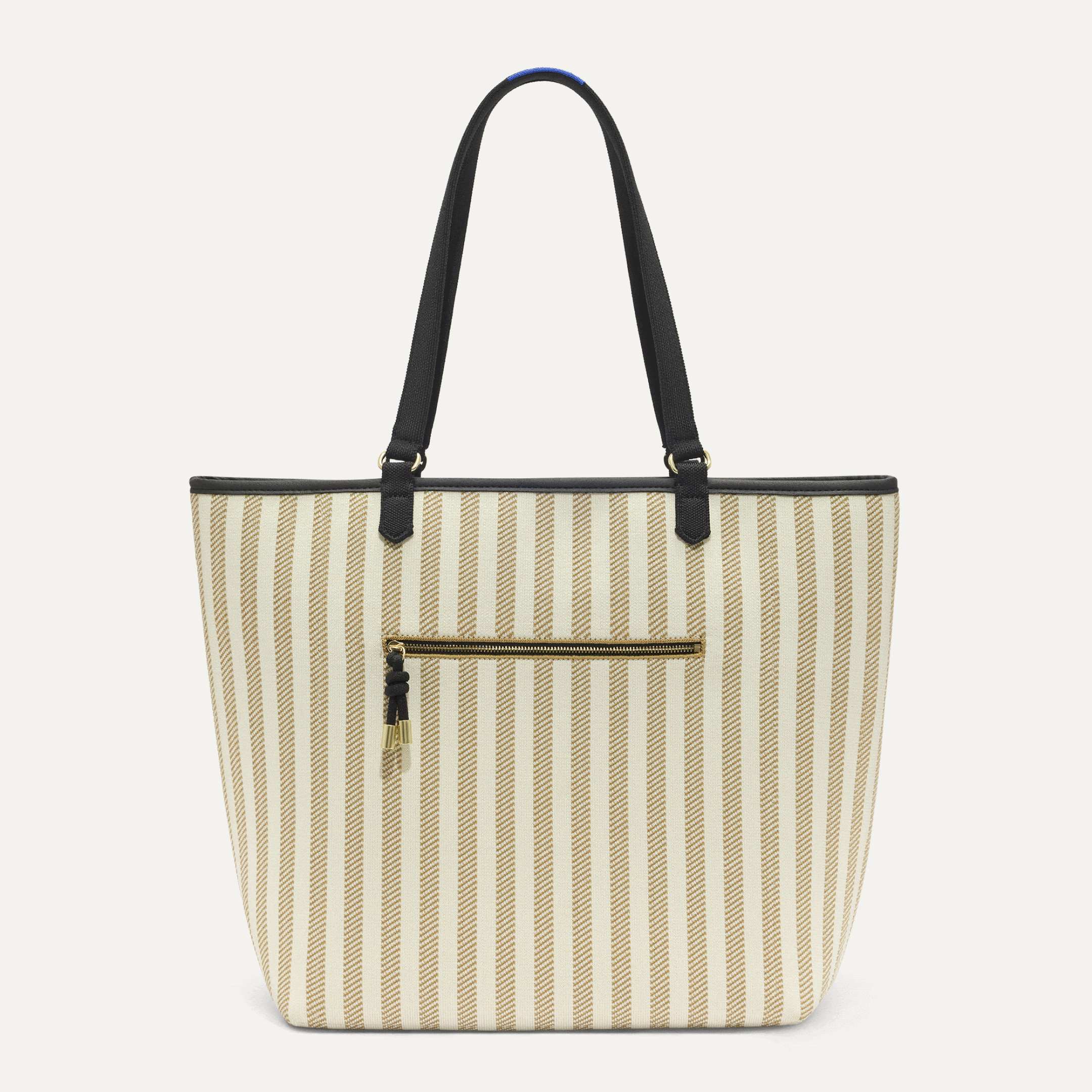 The Two-Way Tote in Shadow shown from the front shown with it's reversible sides. 