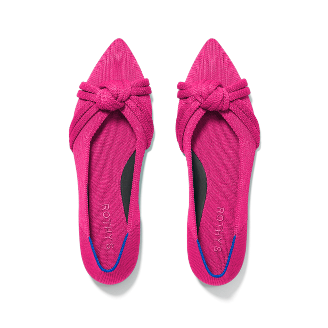 Pink weekend knotted point shoes