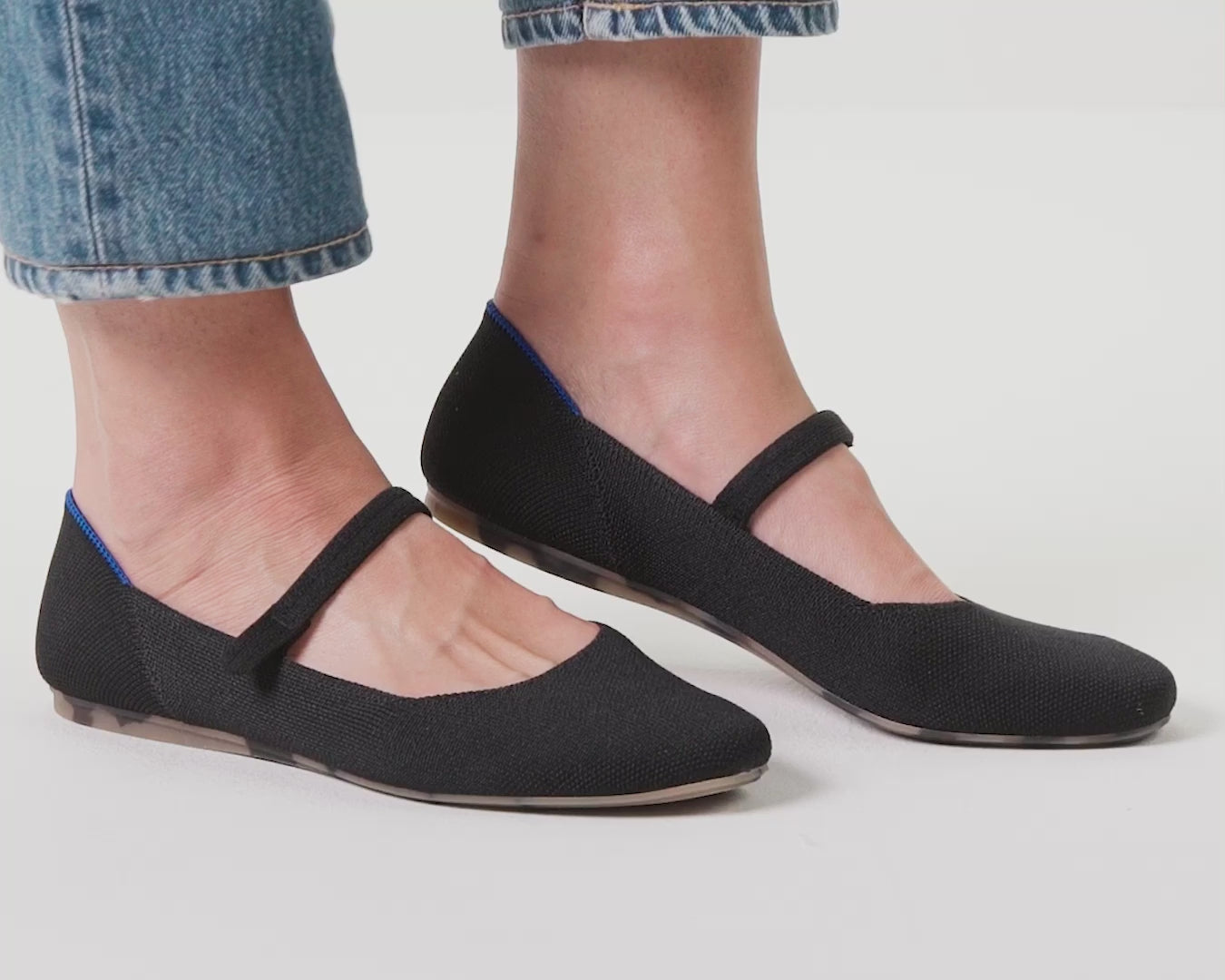 The Square Mary Jane in Wren Micro Check | Rothy