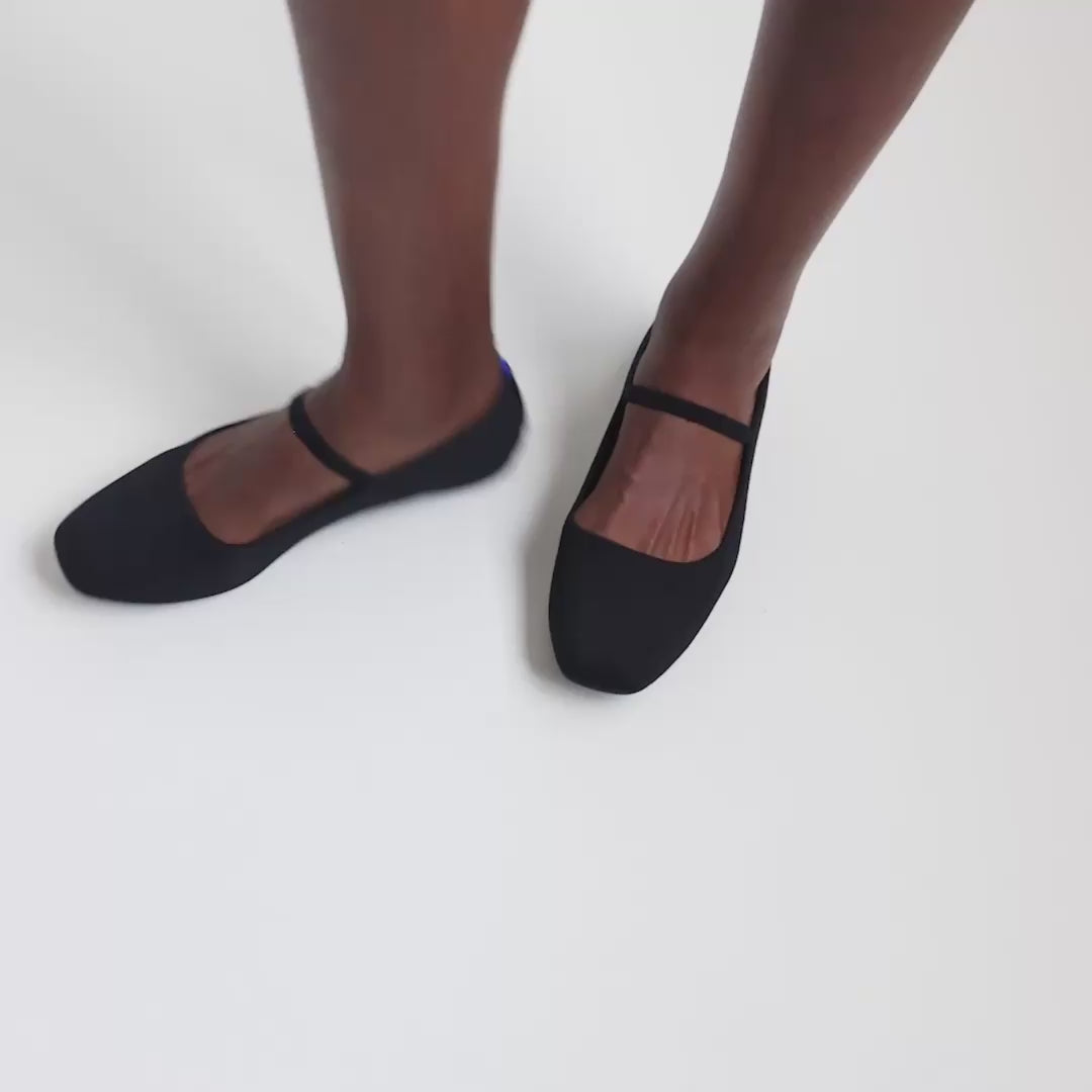 The Max Square Mary Jane in Wheat Raffia Knit | Rothy's