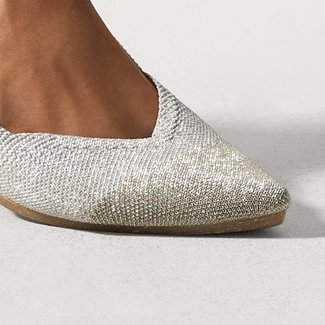 The Point in Diamond Metallic | Women's Shoes | Rothy's