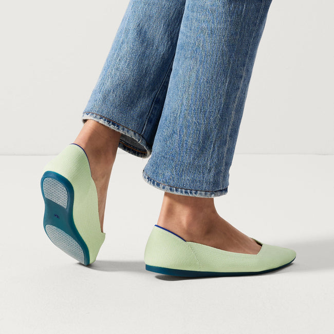 hover | Model wearing The Point in Sour Apple. 