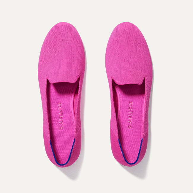 The Loafer in Dragon Fruit shown from the top.