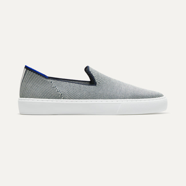 The slip-on Sneaker in Anchor shown from a side view showing the outsole.