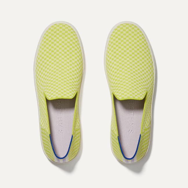 The Original Slip On Sneaker in Electric Check shown from the top. 