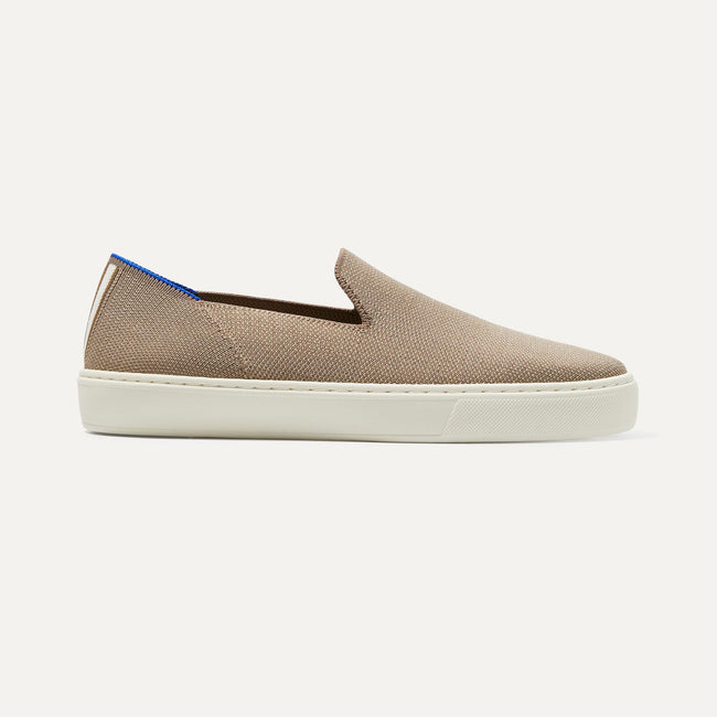 The Sneaker in Latte shown from the side. 