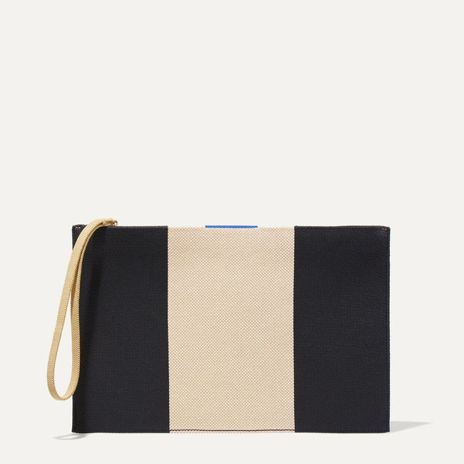 The Wristlet in Ink and Ivory shown from the front.