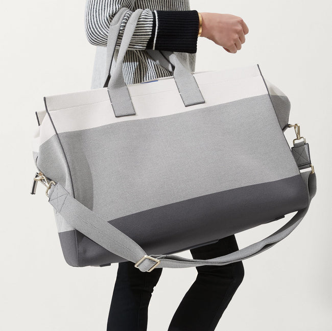 The Weekender in Sand Stone shown on model.