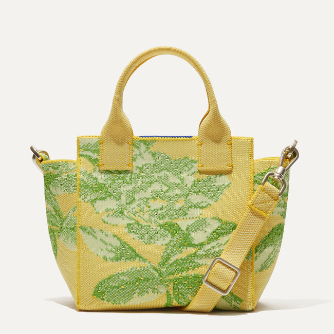 The Mini Handbag in Limoncello Floral shown from the front.
