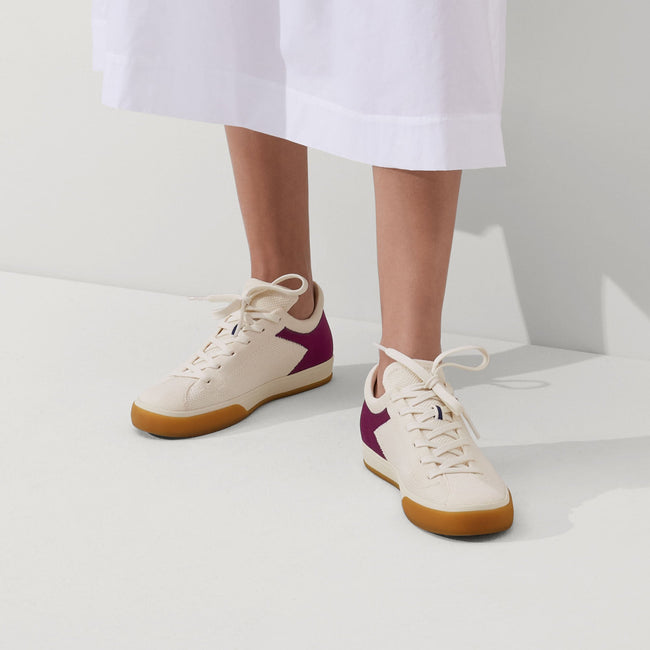 The Lace Up Sneaker in Plum Berry, Women's Shoes