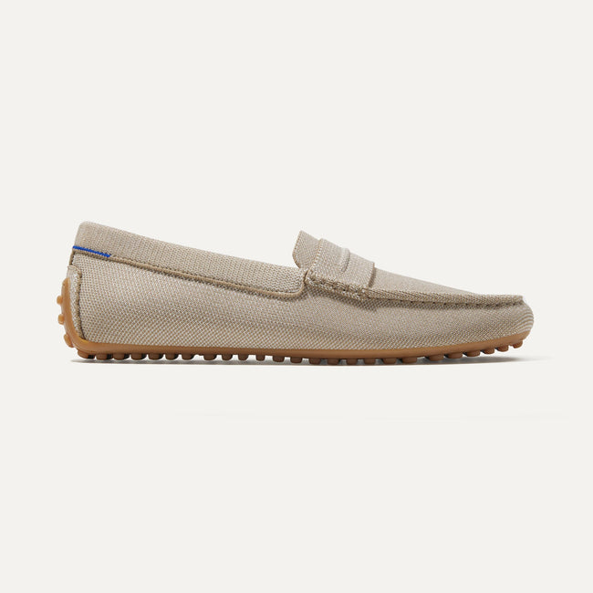 The Driving Loafer in Barley shown from the side. 
