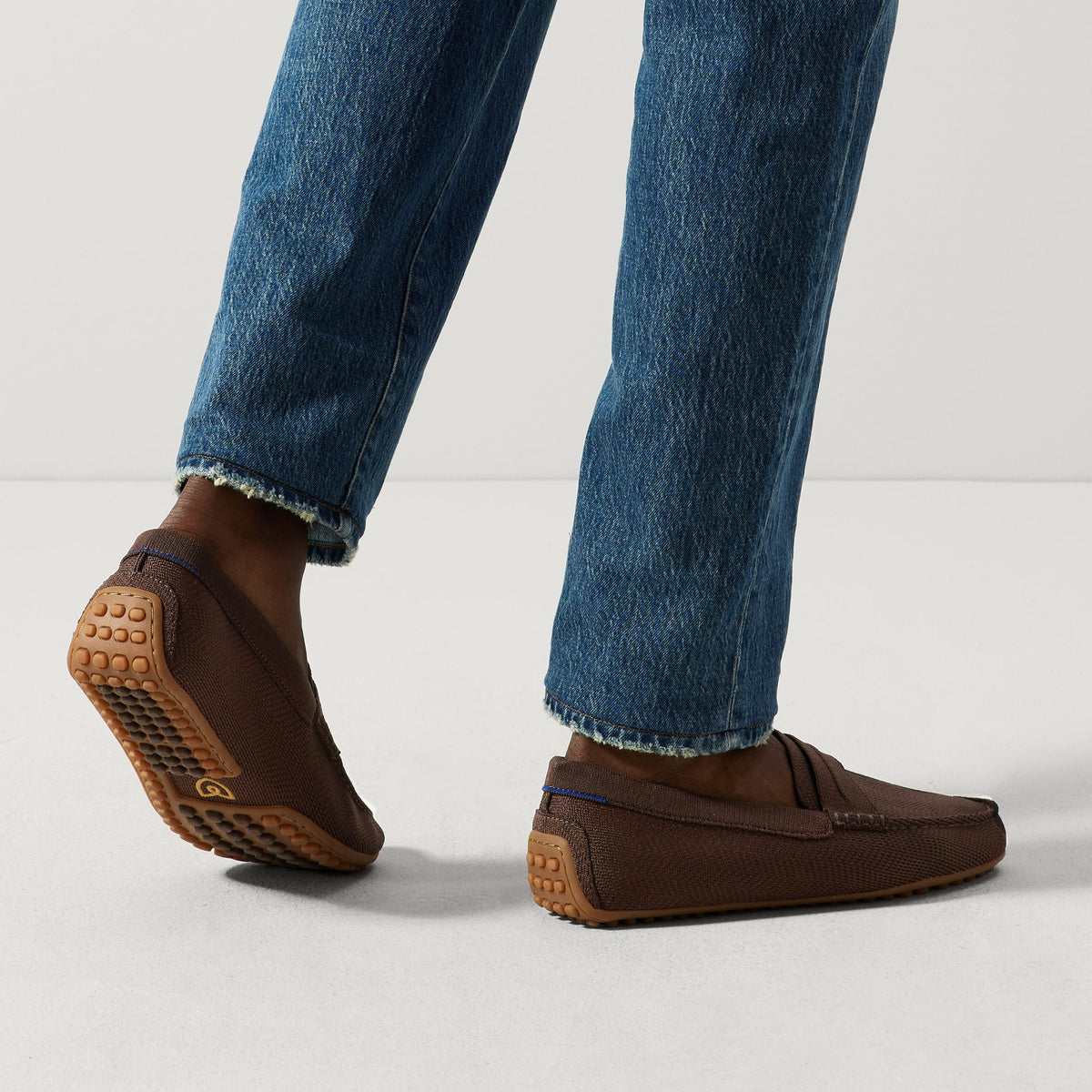 The Driving Loafer in Brown Herringbone | Men’s Slip-on Loafers | Rothy's