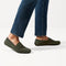 hover | Model wearing The Driving Loafer in Fairway. 