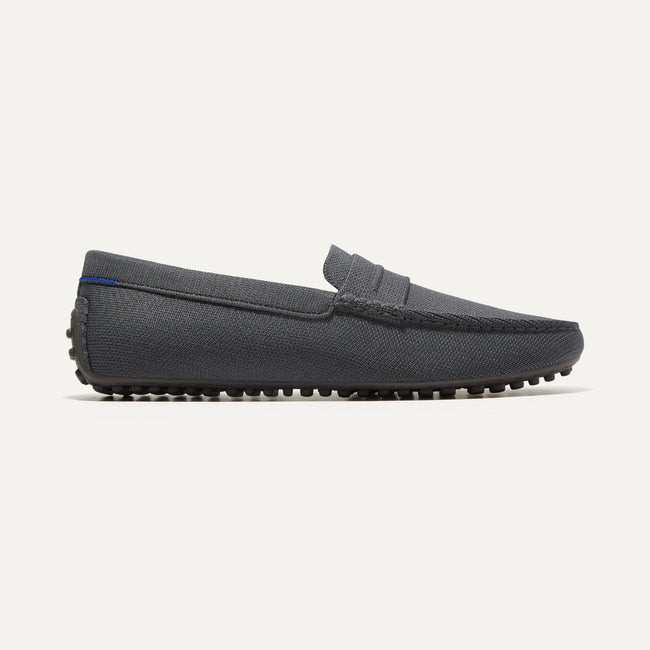 The Driving Loafer in Graphite Grey shown from the side. 