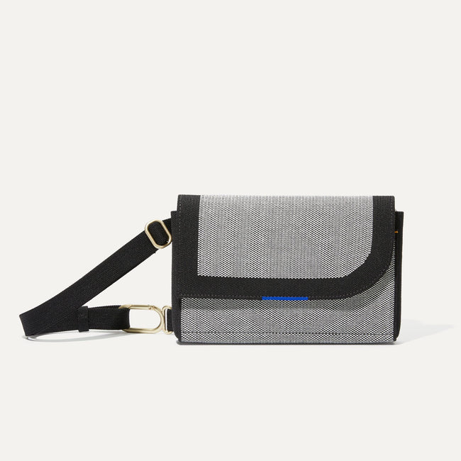 The Belt Bag in Grey Mist shown from the front.