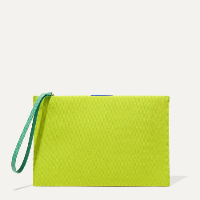 The Wristlet in Citrus shown from the front.