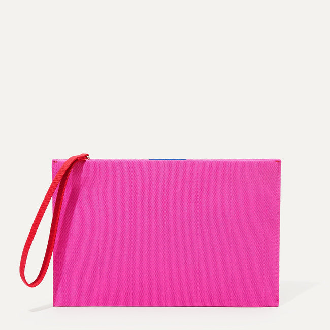 The Wristlet in Dragon Fruit shown from the front.