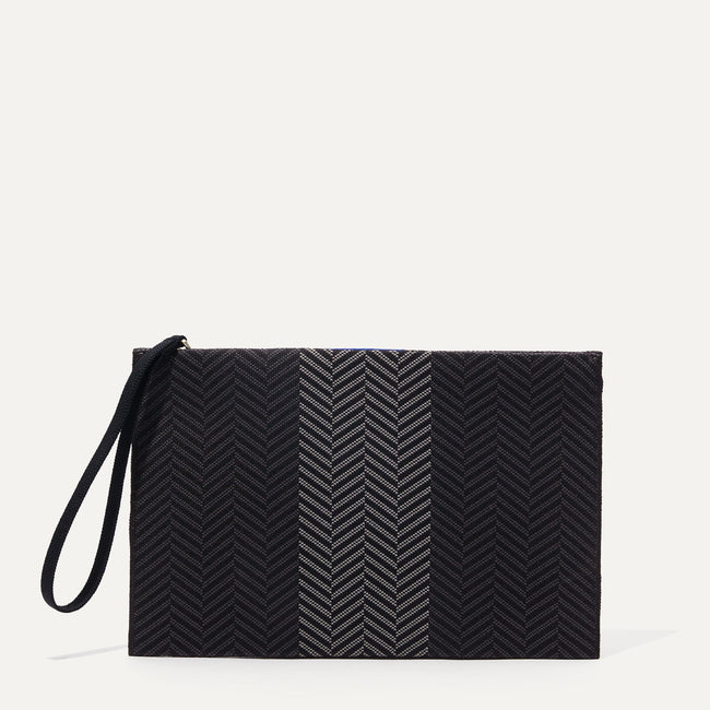 The Wristlet in Shadow Black shown from the front
