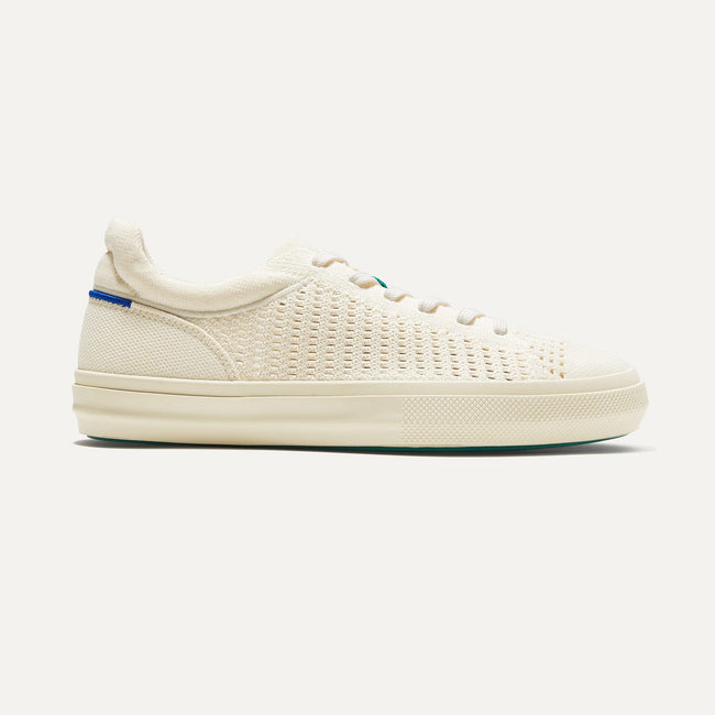 The RS02 Sneaker in Courtside White shown from the side. 