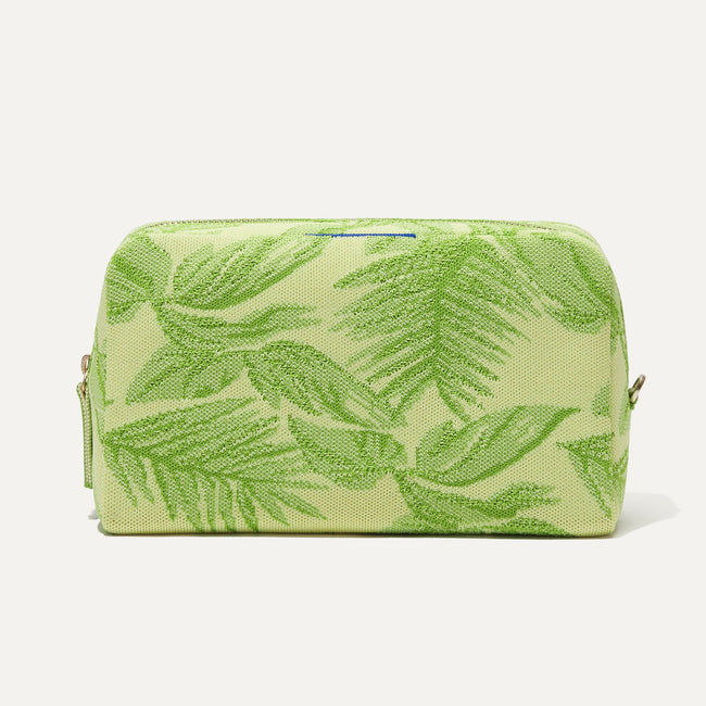 The Universal Pouch in Palm Leaf shown from the front. 