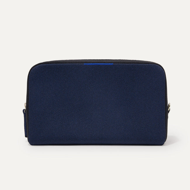 The Universal Pouch in Sapphire and Onyx shown from the front.