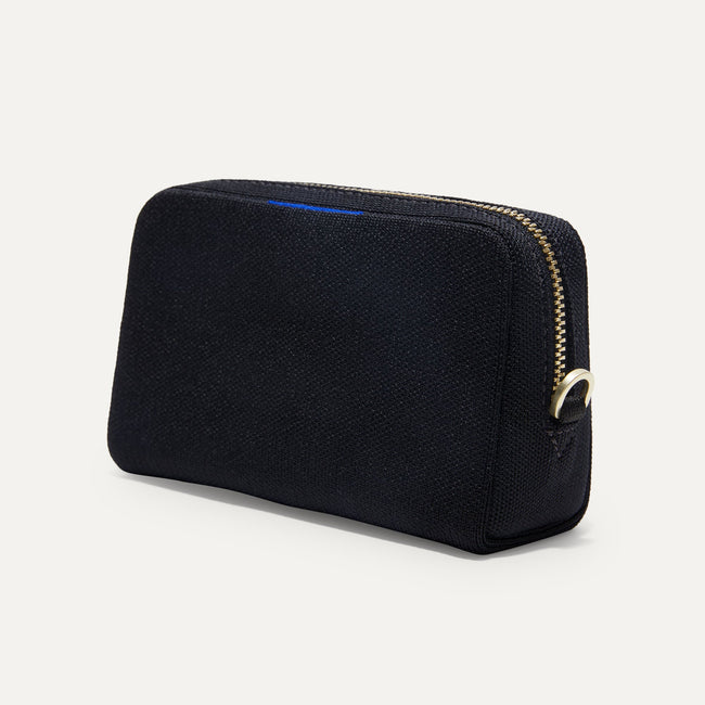 The Mini Universal Pouch in Black shown at a diagonal view from the right.