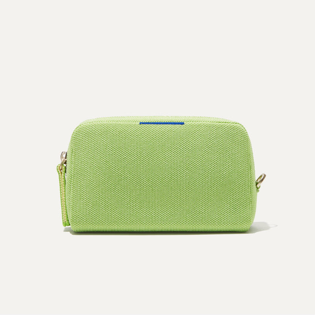 The Mini Universal Pouch in Bright Palm shown from the front. 