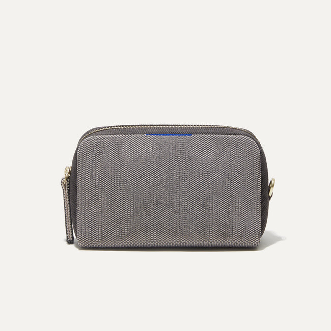 The Mini Universal Pouch in Iron Grey shown from the front. 