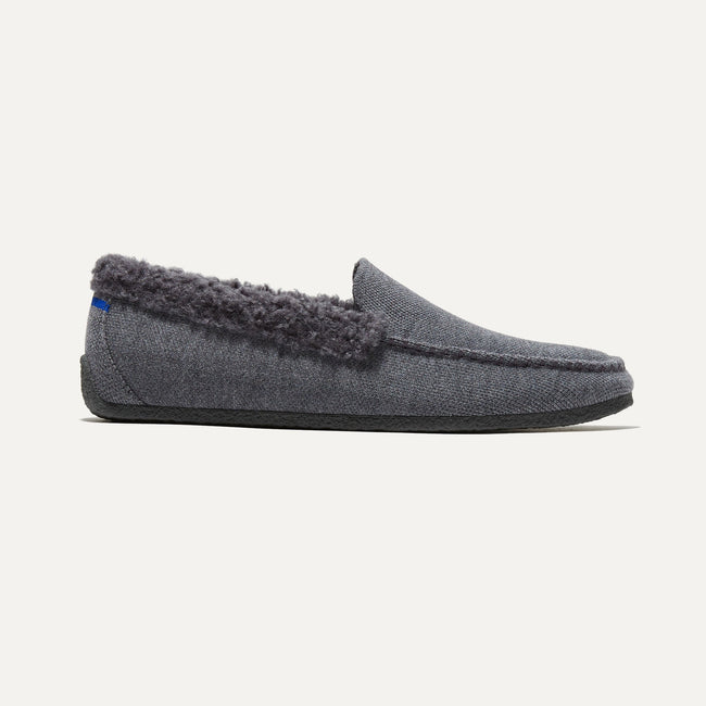 The Slipper in Mountain Grey shown from the top. 