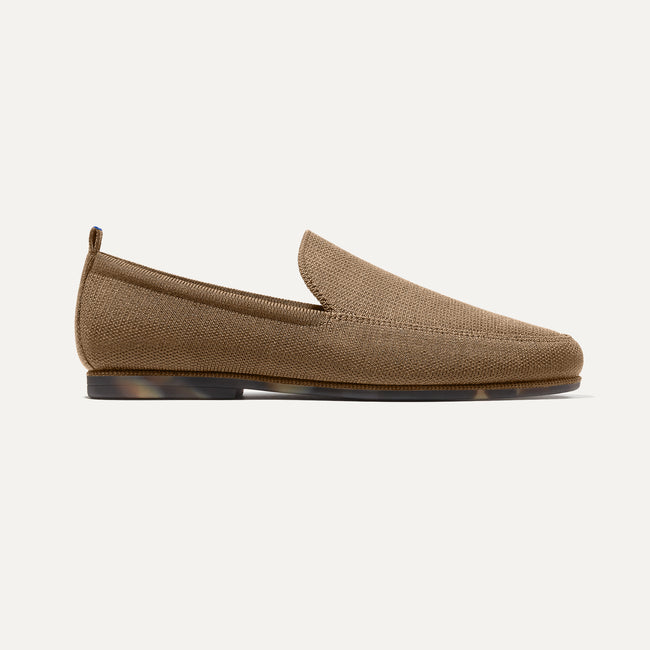 The Ravello Loafer in Faded Brown shown from the side.