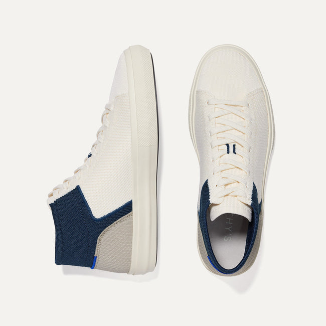 The High Top Sneaker in Hudson shown from the top. 